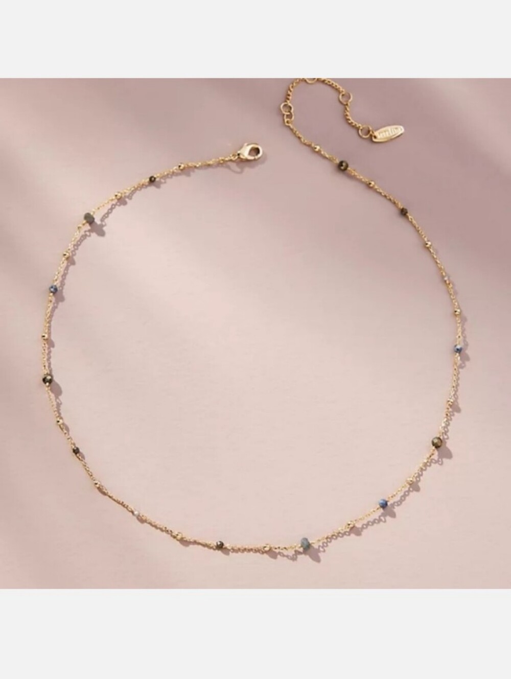 Anthropologie Beaded Chain Necklace